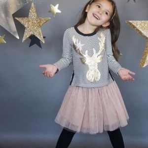 Girls Light Gold Tutu Skirt w/ Elastic Waist Band